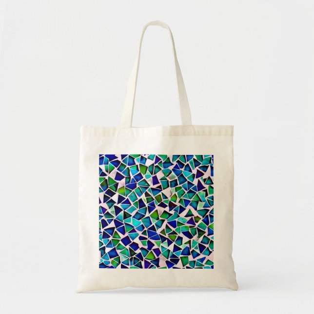 Bolsa de Mosaico de Vidro Azul e Verde Tonelado de (Frente)
