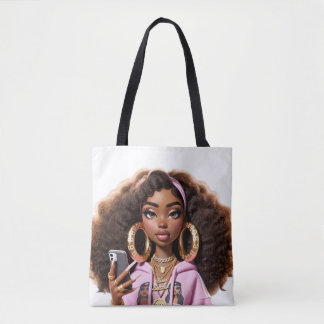 Bolsa de Mulher Afro-Americana, Lindo Tote de Garo