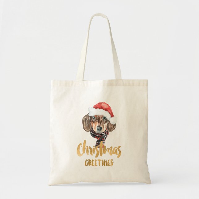 Bolsa de Natal Dachshund (Frente)