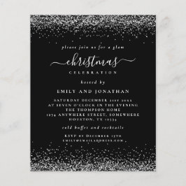 Bolsa de Natal de Silver de Orçamento Convite Pret