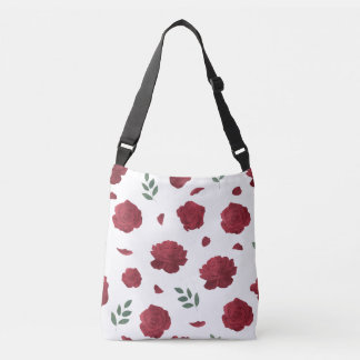 Bolsa de Ombro com Padrão de Rosa | Bolsa Tote