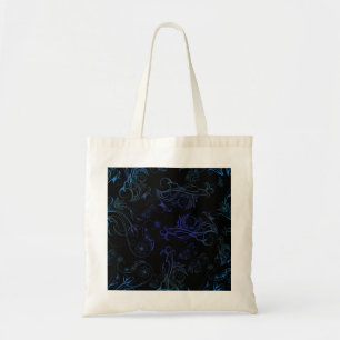 Bolsa de Orçamento Azul Floral
