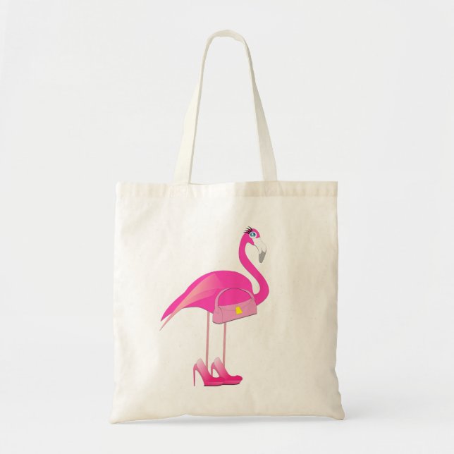 Bolsa de Orçamento Flamingo Rosa (Frente)