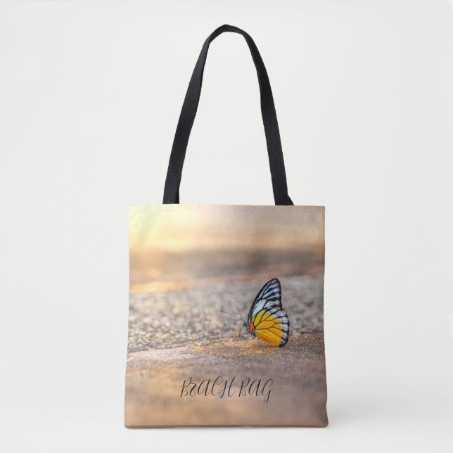 BOLSA DE PRAIA - Borboleta na areia (Frente)