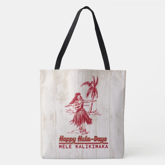 Bolsa de praia Holiday Hawaiian Hula Girl (Frente)