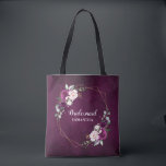 Bolsa de presente de Bridesmaid, rosa, púrpura, Bl<br><div class="desc">O elegante e moderno bolsa de presentes floral de meio-verão apresenta um buquê de rosas de aquarelas em tons de ameixa roxa, cor-de-rosa poeirenta, sábio com folhas botânicas verdes e escorridas e eucalipto. Por favor, encontre mais designs e variações na minha loja de "blisswedingpaperie". E fique à vontade para me...</div>