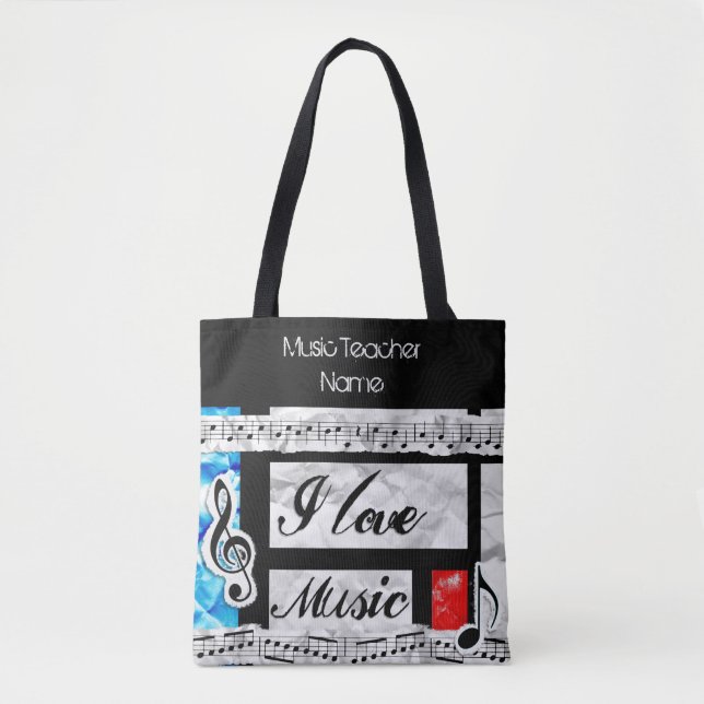 Bolsa de Professora de Música Funky Personalizado (Frente)