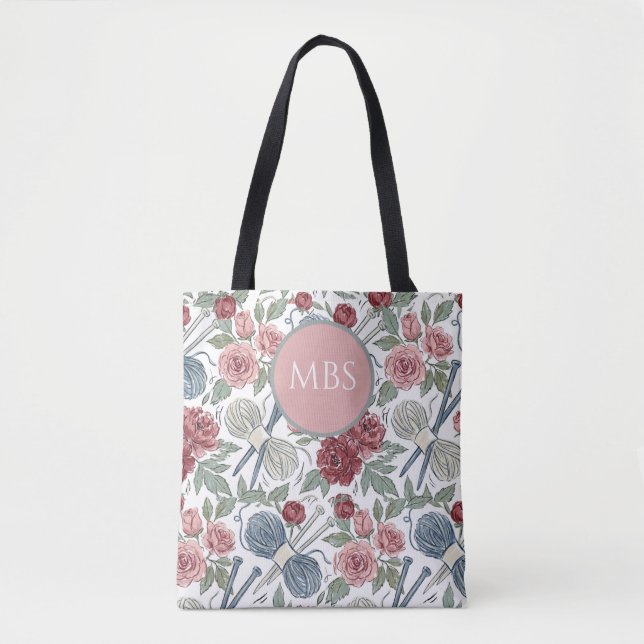 Bolsa de Projeto de Tricô & Bolsa Tote (Frente)