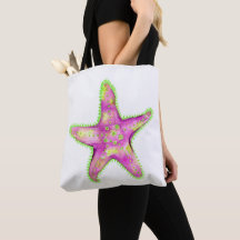 Bolsa de Starfish verde-rosa e neonô