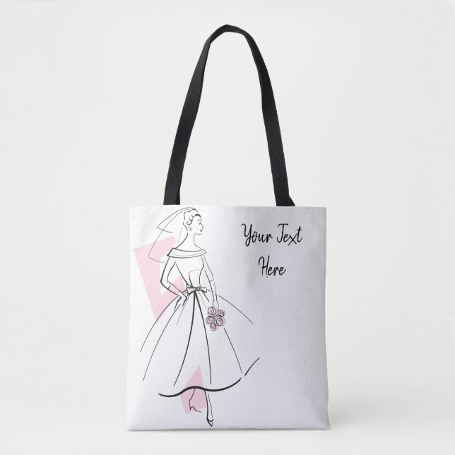 Bolsa de Texto Rosa Cor-de-Moda (Frente)