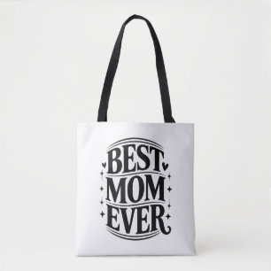 Bolsa de Tote com Letra Elegante - Melhor Mãe de T