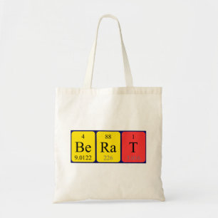 Bolsa de tote com nome de mesa periódica Berat