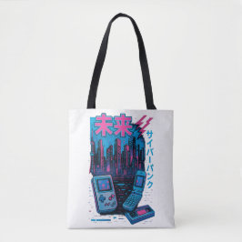 Bolsa de Tote Cyberpunk Neon Retro 90s