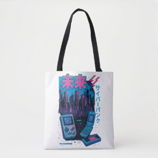 Bolsa de Tote Cyberpunk Neon Retro 90s