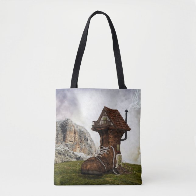 bolsa de tote da velha calçado (Frente)
