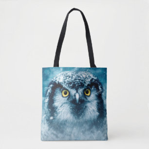 bolsa de tote de coruja de inverno