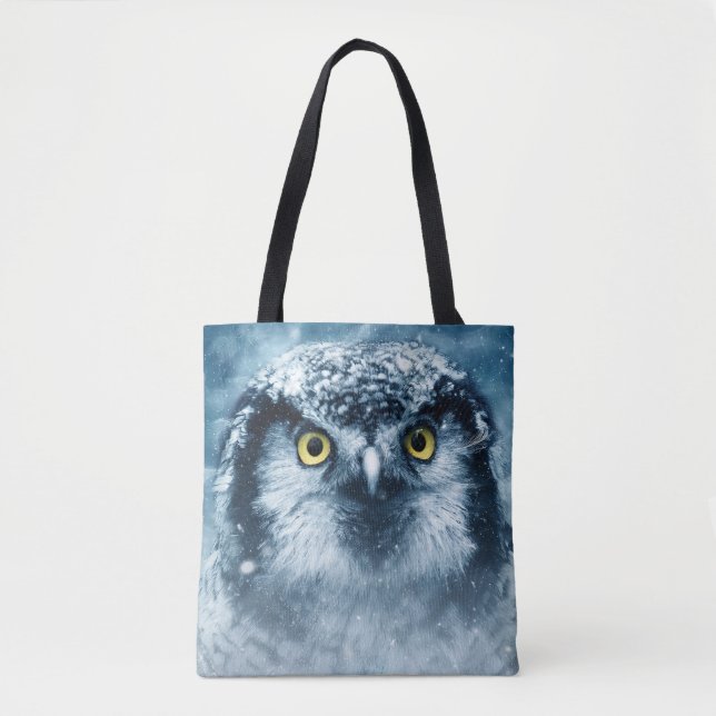 bolsa de tote de coruja de inverno (Frente)