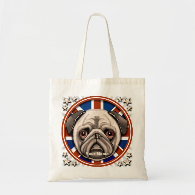 Bolsa de tote de England Pug (Frente)