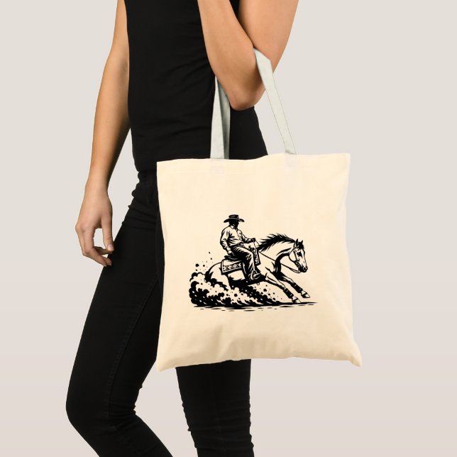 Bolsa de Tote de Equitação Ocidental Cavalo de Mon (Frente (produto))