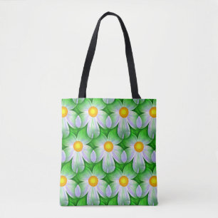 bolsa de tote de flores margaridas