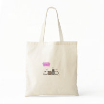 bolsa de tote de gato super fofo