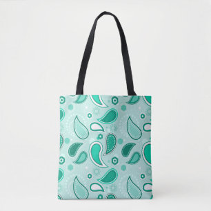 bolsa de tote de paisley verde