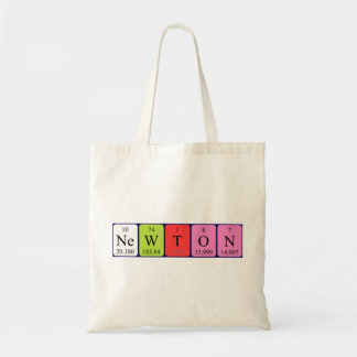 Bolsa de tote do nome periódico da mesa Newton