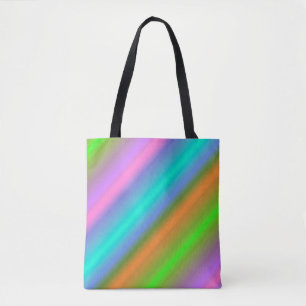 bolsa de tote neon arco-íris