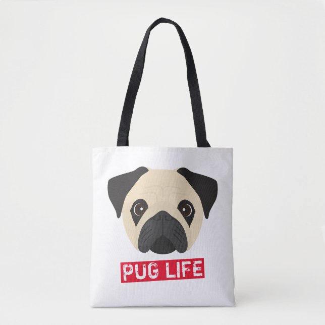 Bolsa de Tote Pug Life (Frente)
