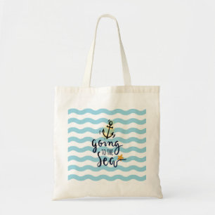 Bolsa de Verão com belos elementos do mar