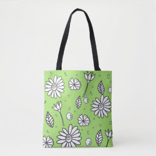 Bolsa de Verão de Flor Engraçado Divertido em Verd