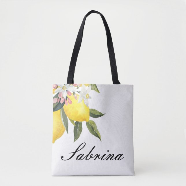 BOLSA DE VERÃO PERSONALIZADO DE VOLTA COM LEMÕES (Frente)