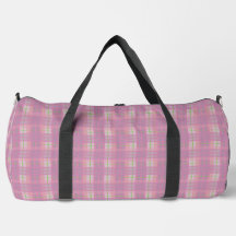 Bolsa de Viagem Xadrez Rosa, Grande