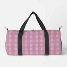 Bolsa de viagem xadrez rosa, pequena