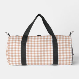 Bolsa de Xadrez Gingham Cor Retro Pêssego