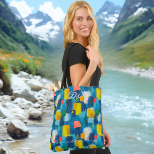 Bolsa Design amarelo abstrato Geométrico