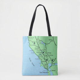 Bolsa do Mapa de Vinhos da Califórnia