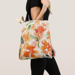 Bolsa do Ombro All-Over-Impressão do Flor Laranja