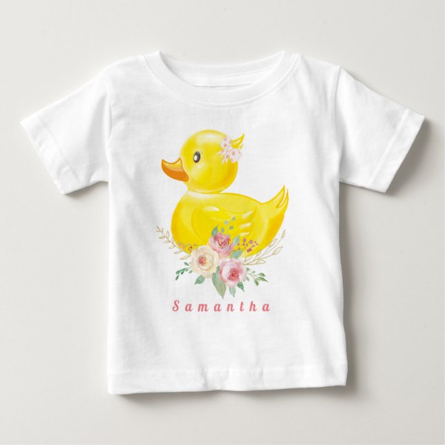 BOLSA DUCK Garota Primeiro Nascimento T-Shirt Baby (Frente)