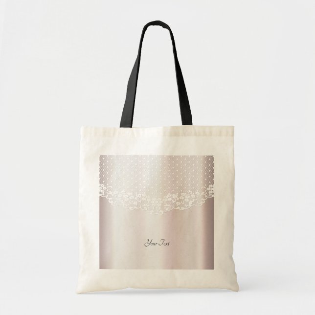 Bolsa Elegante de Renda Branca com Flores (Frente)