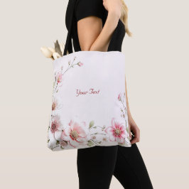 Bolsa Elegante Rosa Branca Floral