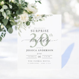 Bolsa Floral Verde de Orçamento Convites de Aniver