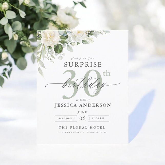 Bolsa Floral Verde de Orçamento Convites de Aniver (Criador carregado)