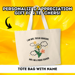 Bolsa Grande de Flores Personalizada para Professo