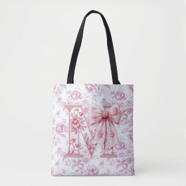 Bolsa Grande de Ombro Rosa Claro Chinoiserie da Ma (Frente)