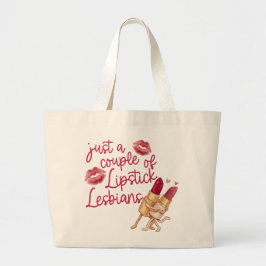 Bolsa Grande Tote Lésbica Divertida Presente de Ca