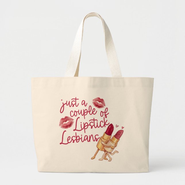 Bolsa Grande Tote Lésbica Divertida Presente de Ca (Frente)