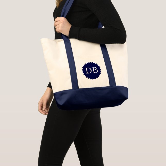 Bolsa Jumbo Tote com Iniciais Personalizadas (Frente (produto))