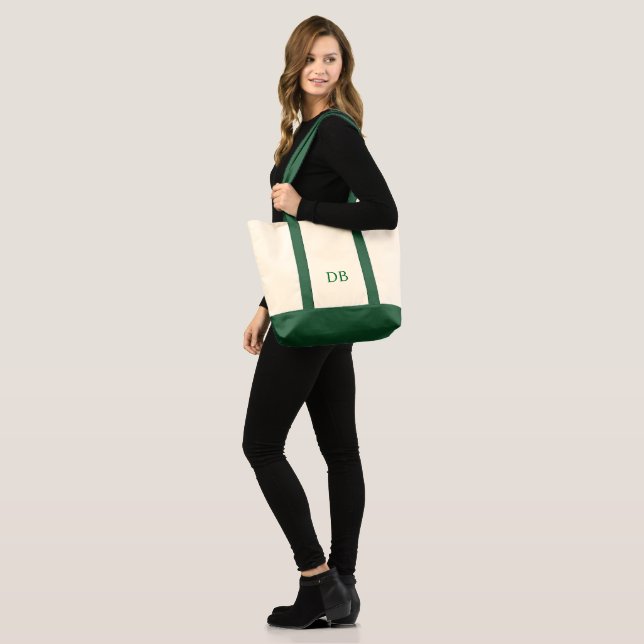 Bolsa Jumbo Tote com Iniciais Personalizadas (Frente (modelo))
