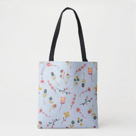 Bolsa Jumbo Tote com Padrão de Prado Floral Macio